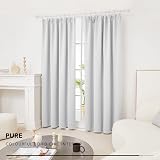 Deconovo Pencil Pleat Room Darkening Curtains 2 Panels Silver Grey 87in view 6