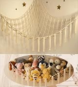 mirolam Stuffed Animal Storage Hammock 41x41x55 Large Plush Organizer view 5