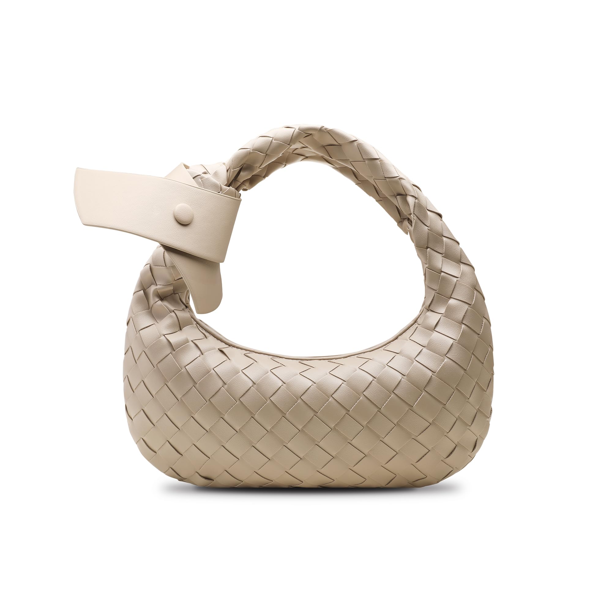 Women's Woven Tote Bag - Vegan Leather Hobo Purse With Top Handle, Magnetic Closure, Roomy Interior - View #5