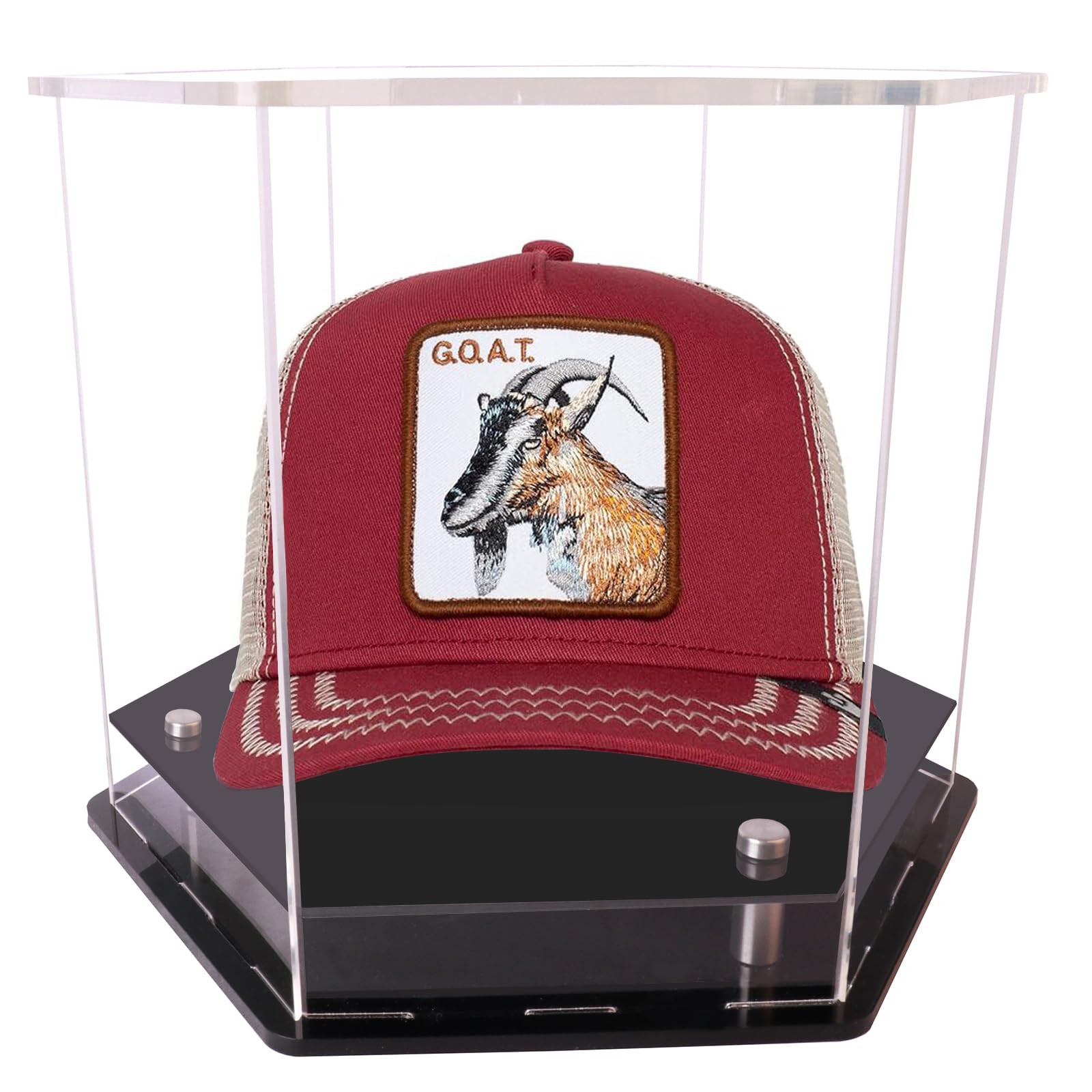 Clear Hat Display Case，hat Display case for Baseball，Baseball Football Cap Display Stand，Perfect for Baseball, Football or Snapback Caps 9.8*8.7*7.9IN