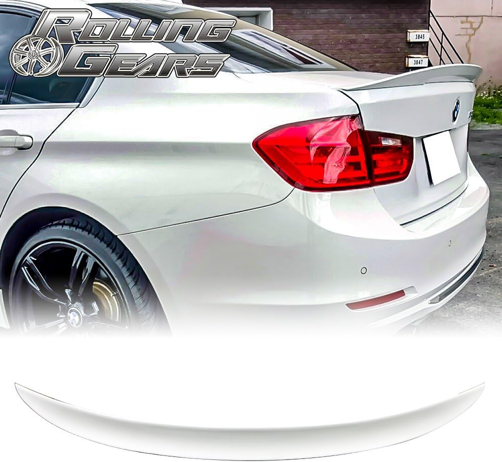 F30 ABS Rear Spoiler F80 Trunk Wing for 13-18 3ERS & M3, White