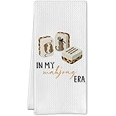 SereneHanctuary Trendy Leopard Mahjong Kitchen Towels, Mahjong Lover Player Gifts for Women Dish Tea Towels, Cheetah Print Mah Jong Decorative Hand Towel for Kitchen Bathroom, 16x24 Inch