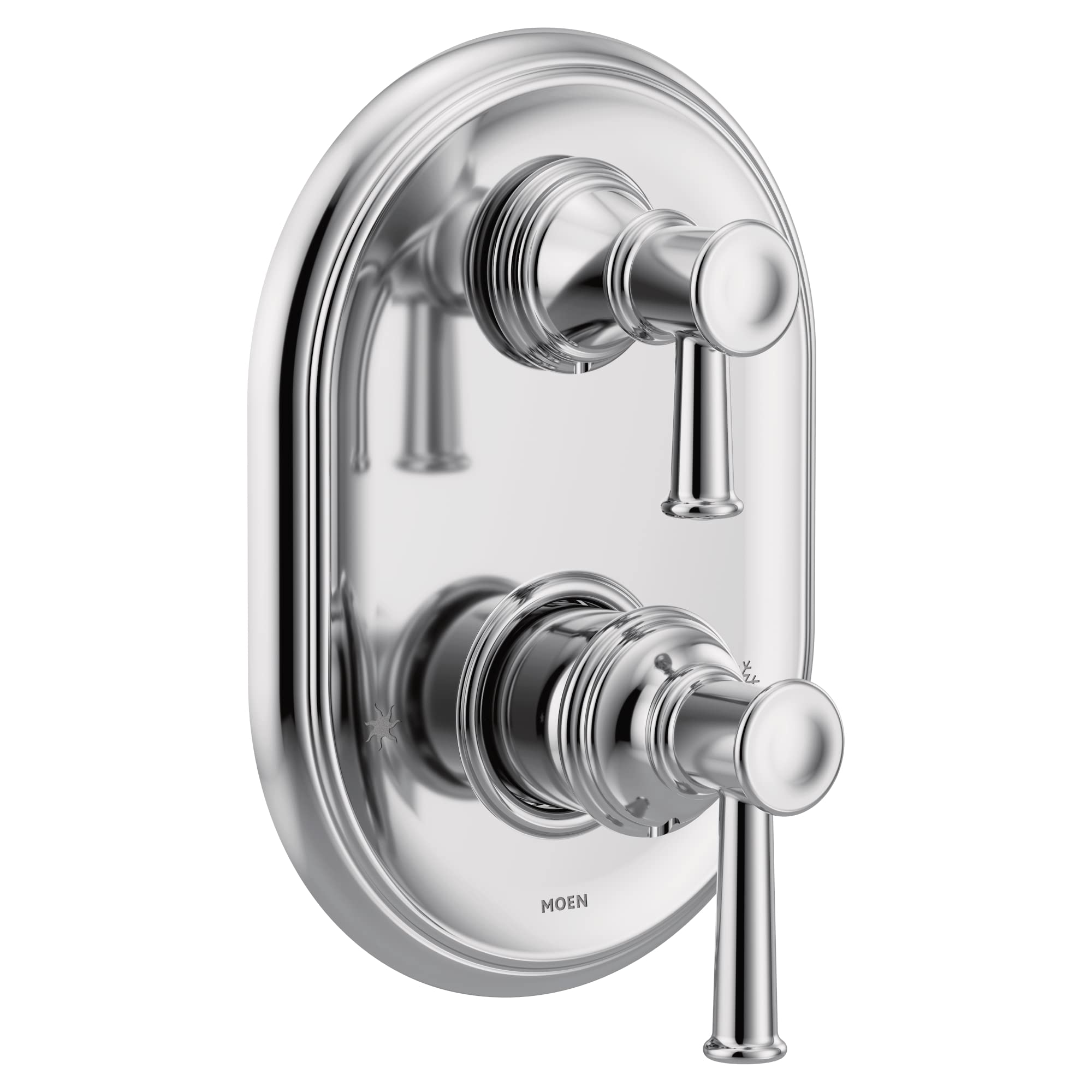 Photo 1 of Moen UT3322 Belfield M-CORE 3-Series 2-Handle Shower Trim with Integrated Transfer Valve, Valve Required, Chrome