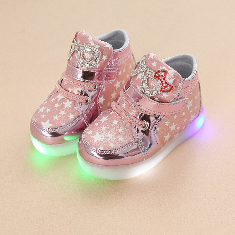 Zapatos LED niños zapatos ligeros Stillshine Chica intermitente deporte Running zapatillas zapatos