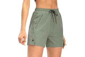 AFITNE Women's 4" Hiking Shorts Quick Dry Lightweight Outdoor Shorts Travel Athletic Golf Shorts with Pockets Water Resistant