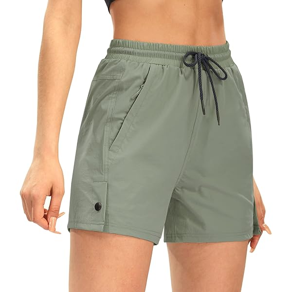 Pantalones Cortos Cargo Mujer Vcansion - Secado Rápido, 3 Bolsillos Con Cremallera, Para Senderismo Y Verano