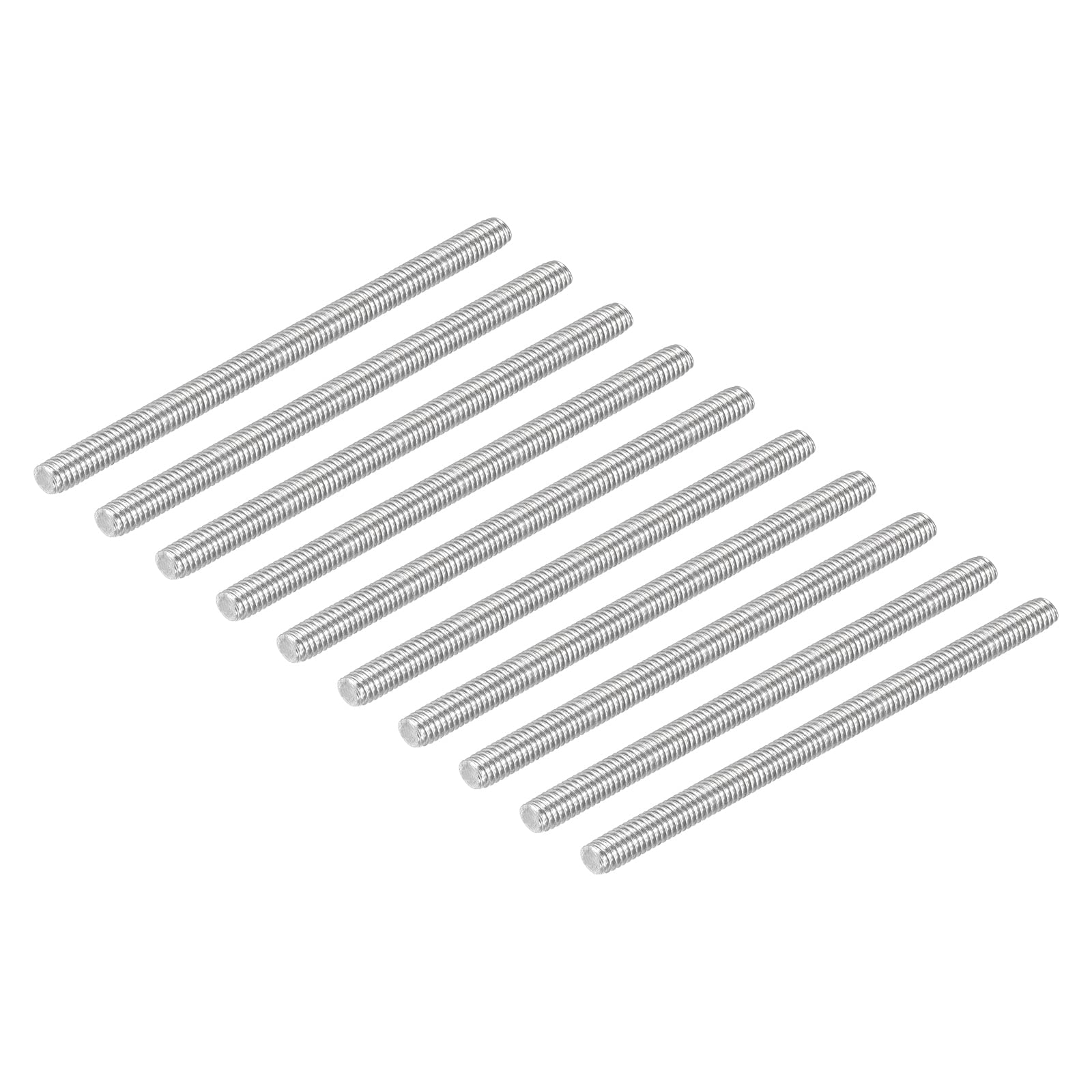 DMiotech 10 Pack M4x70mm Fully Threaded Rod 304 Stainless Steel Right Hand Threads Rod