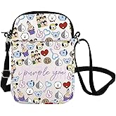 Army Group Inspire Crossbody Bag Korean Characters Shoulder Bag Army Members Fans Merch I Purple You Gift (Purple You CB)