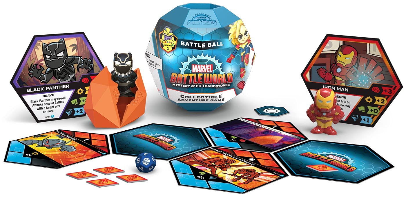 Funko 49097 Marvel Battleworld: Battle Ball Series 1 Collectible Game, Multicolor