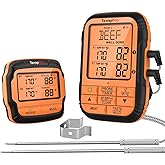 TempPro 500FT Long Range Wireless Meat Thermometer for Grilling and Smoking with 2 Probes, Smoker BBQ Grill Kitchen Food Cook