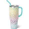 Swig Life 40oz Mega Mug, 40 oz Tumbler with Handle and Straw, Cup Holder Friendly, Dishwasher Safe, Extra Large Insulated Tumbler, Stainless Steel (Wild Child)