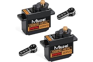 Miuzei RC Servo Steering Servo Metal Geared with Servo Horn for SCX24 AX24 RC Car Boat Upgrade Parts (2)