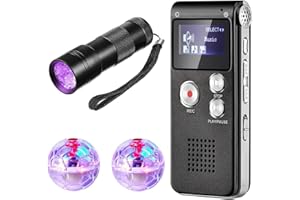 Aboiled Ghost Hunting Equipment - 4 Pcs with Digital Voice Recorder, Black Flashlight, Cat Balls Paranormal Investigation