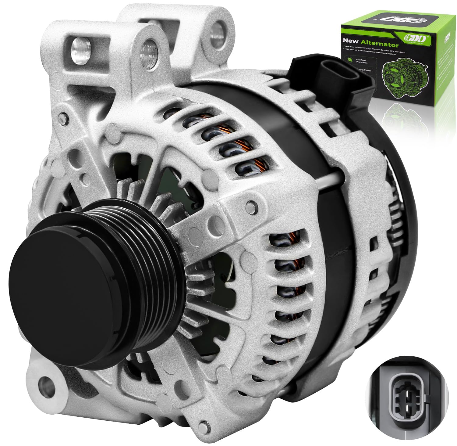 Photo 1 of High Output Alternator for 2007-2017 GMC Acadia, 2009-2017 Chevy Traverse, Buick Enclave, Saturn Outlook 3.6L V6-170 Amp OEM Replacement 11252N 23105717 25815839 Alternador Para Carro