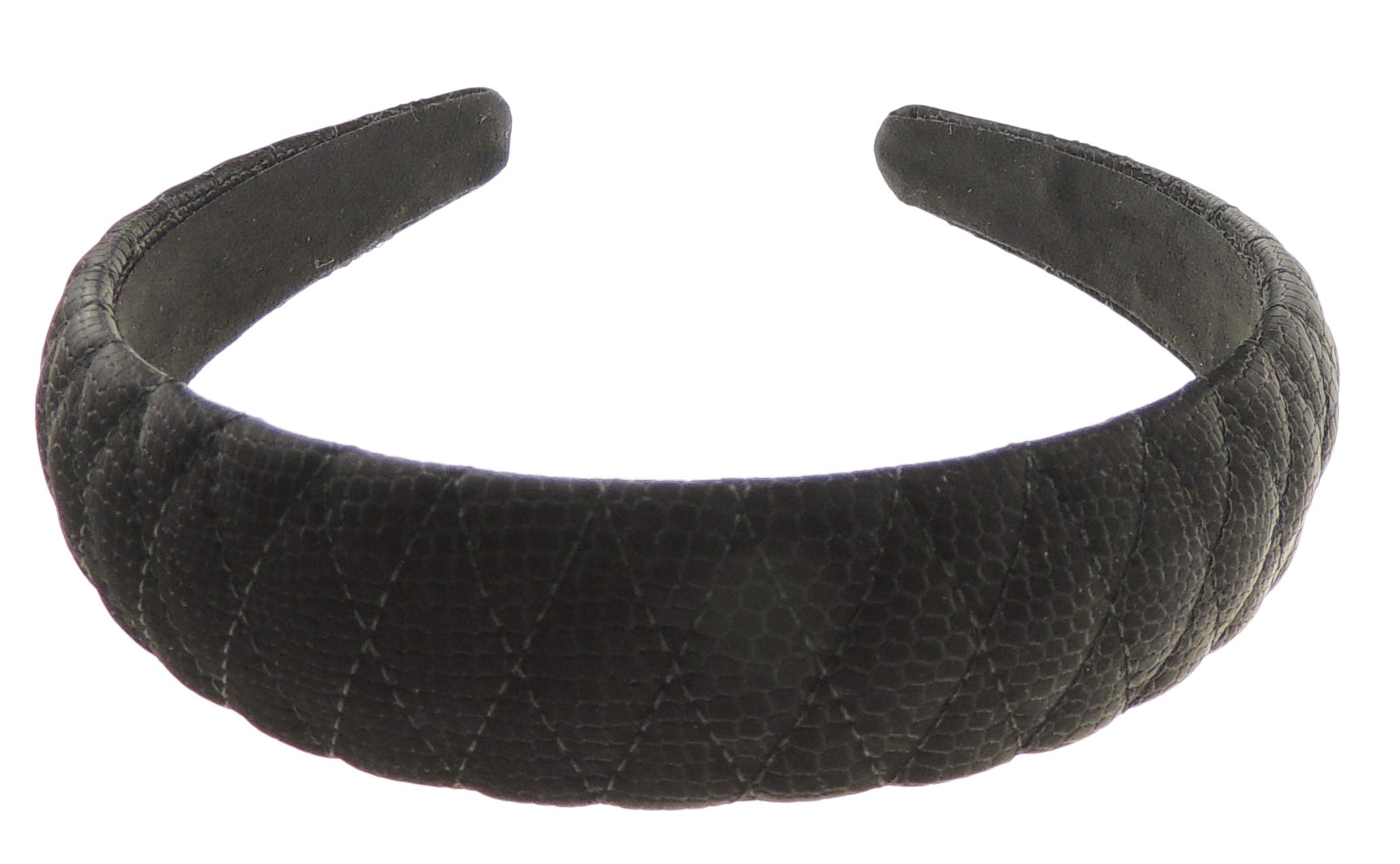 Girls Women Velvet Winter Evening Winter Suede Look Quilted Wedding Party Birthday Bridal Christmas Birthday Bridesmaid Headband Alice Band Hair Accessories Hairband (Black)