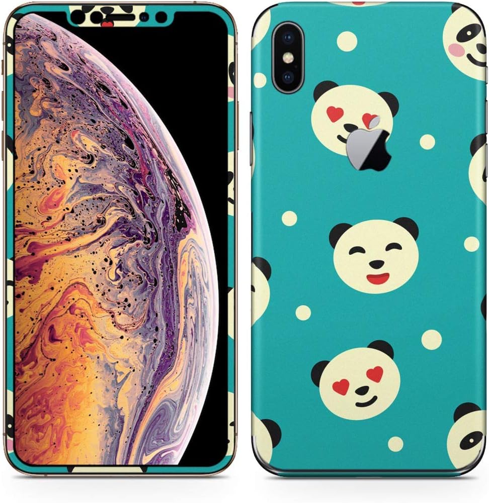 igsticker iPhone Xs Max Skin Sticker Full Body Coverage Vinyl Decal - Dustproof Anti-Scratch for Apple iphonexs max xsmaxfull-010372-ds Animal Panda Green