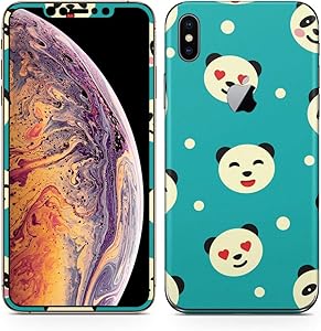 igsticker iPhone Xs Max Skin Sticker Full Body Coverage Vinyl Decal - Dustproof Anti-Scratch for Apple iphonexs max xsmaxfull-010372-ds Animal Panda Green