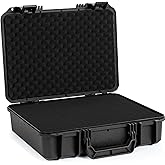 14 inch HardShell Carrying Case,Water-resistant & Storage Box with Customizable Foam,Portable Protective Tool Box for Microphone,Recorder,Electronics,Tools,Cameras,Equipment and More,14" x 10.75" x 4"