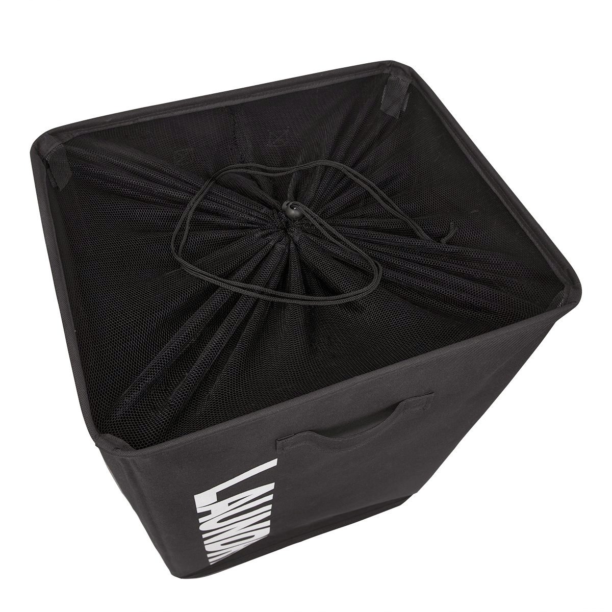 WOWLIVE Rolling Collapsible Laundry Hamper Foldable Tall Rectangular Laundry Basket with Wheels Waterproof Corner Standing Baby Home Organizer Storage Bin (Chocolate brown)