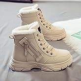Women's High-Top Sneakers with Side Zipper, Comfortable Thick Sole Casual Shoes, Soft Insole, High Top Sneakers, Versatile Fashion Athletic Footwear