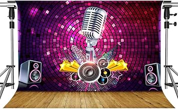 Amazon Com Meets 10x7ft Karaoke Photography Backdrop Wood Floor
