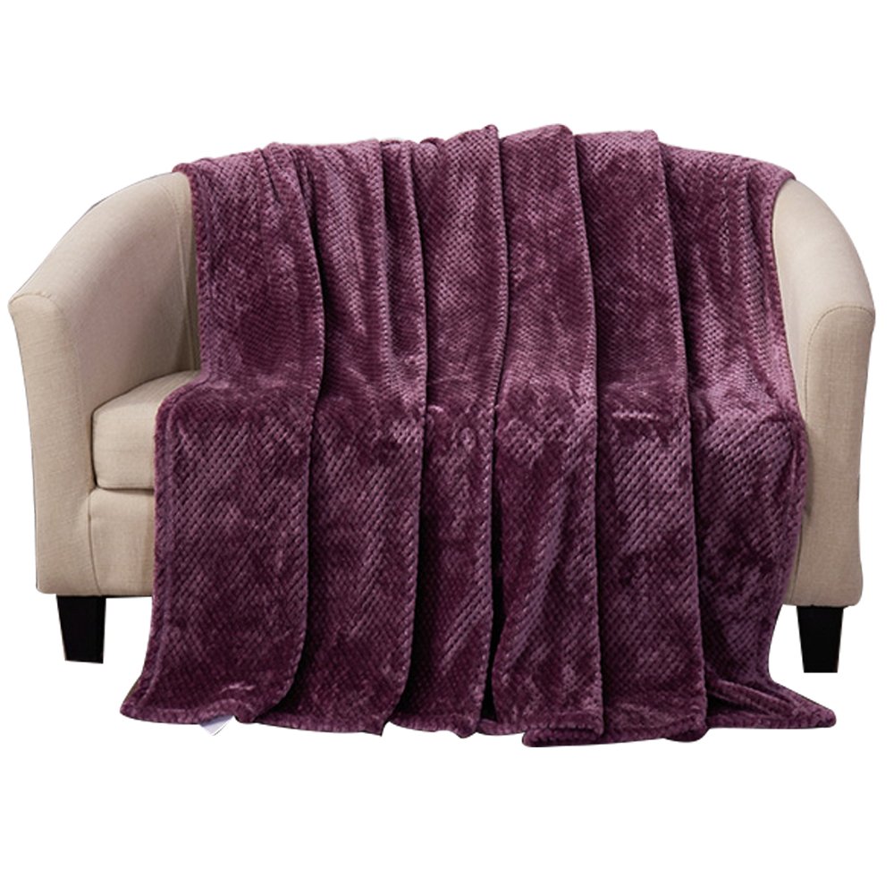 MYLUNE HOME Flannel Blanket Throws Quilt for Bedroom Living Rooms Sofa Full/Queen/King Size