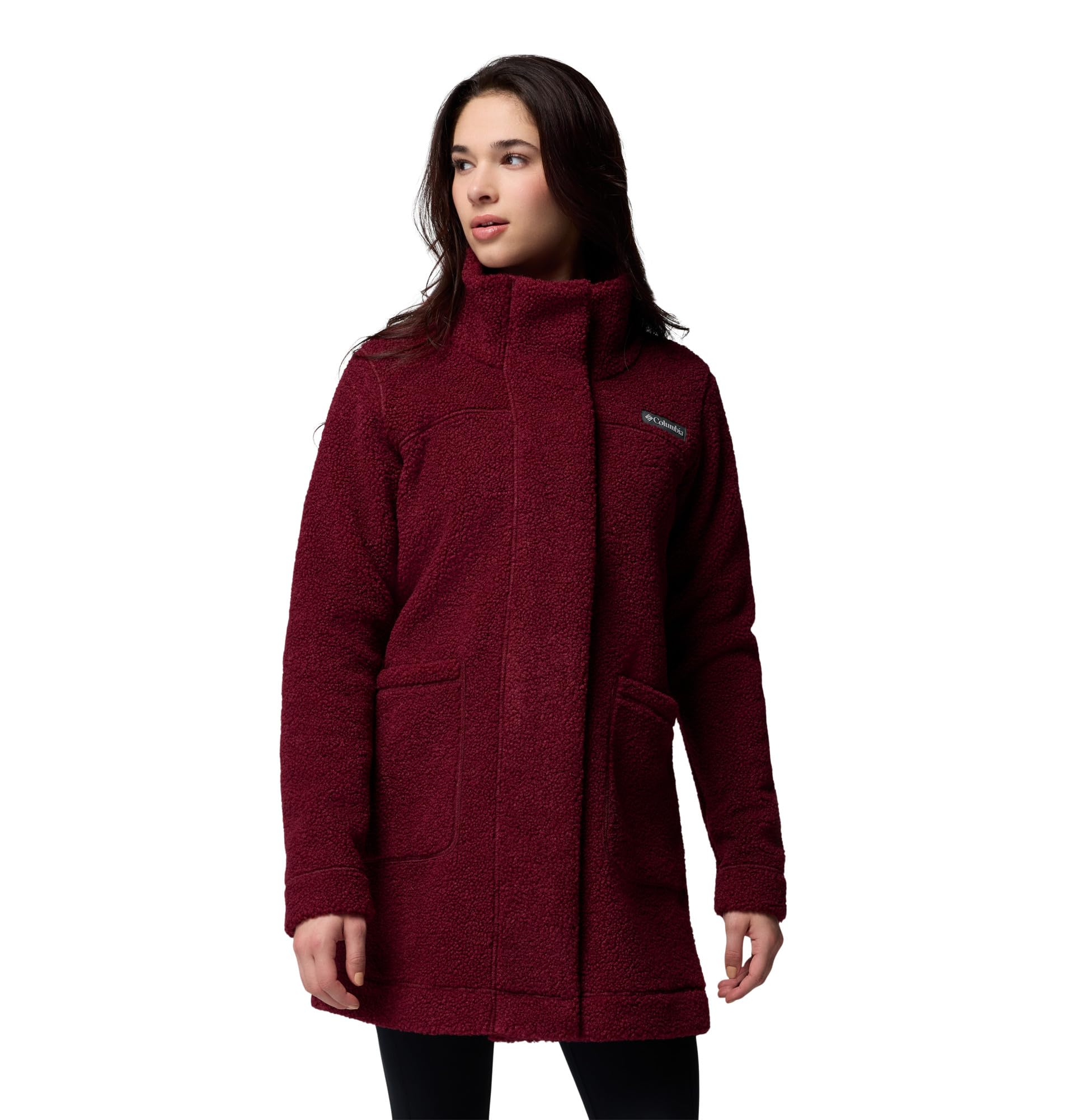 Columbia Womens Panorama Long Fleece Jacket, Rich Wine, 3X Image