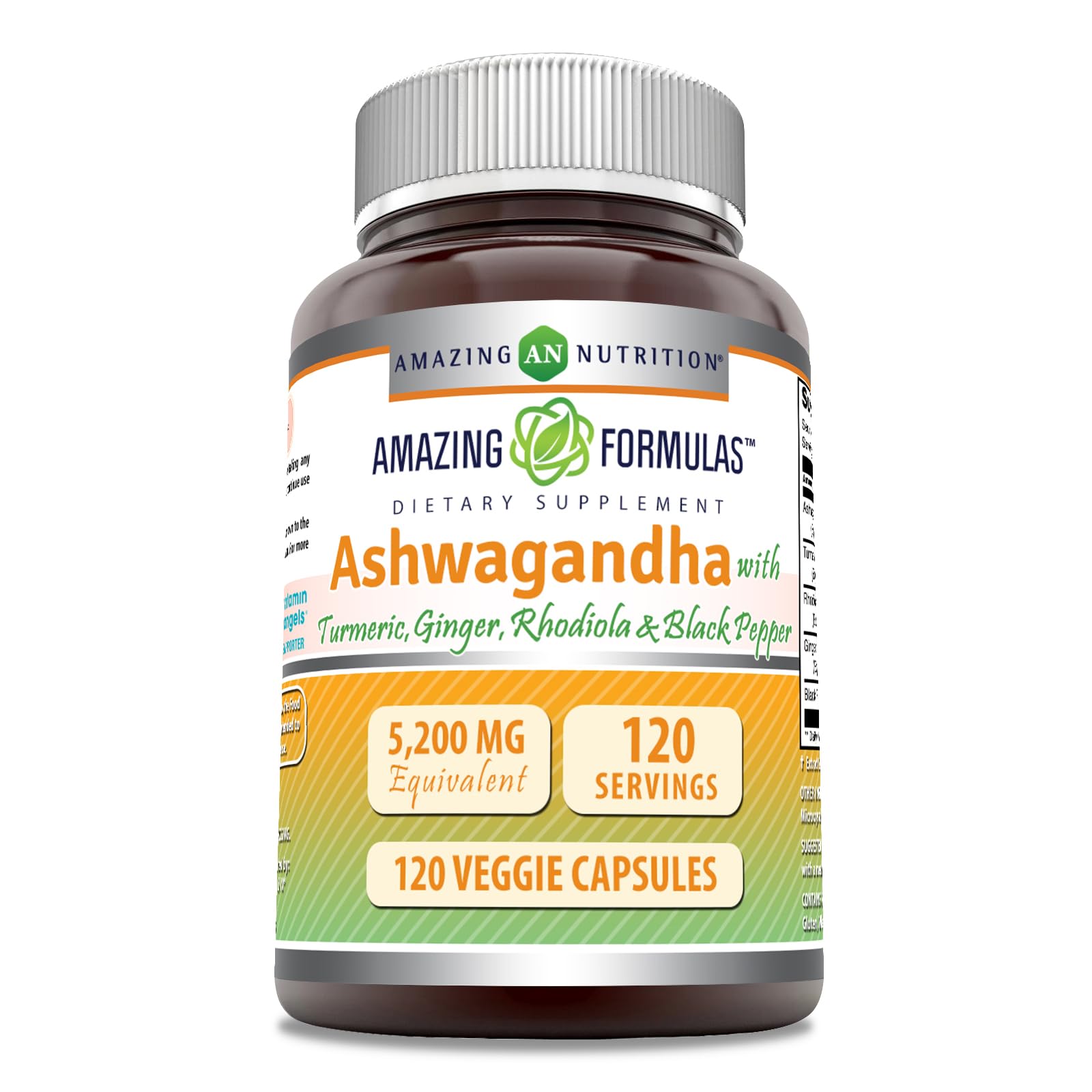 Ashwagandha with Turmeric, Ginger, Rhodiola & Black Pepper