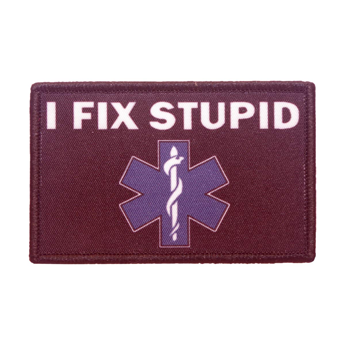 Cobra Tactical Solutions Military Patch I FIX Stupid with Hook & Loop for Airsoft/Paintball for Tactical Clothing/Backpack