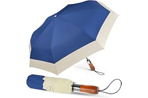 Lejorain Compact Golf Umbrella Large - 54inch Travel Big Portable Automatic Folding Umbrella Windproof for Men Heavy Duty 210T Dupont Teflon Coated Umbrella for Rain