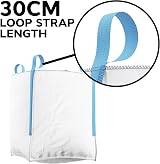 AP Automotive 5 Pack FIBC 1 Tonne Bulk Bag 85x85x85cm White Heavy Duty view 3