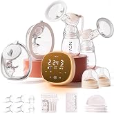 NCVI Electric Breast Pump, 2-in-1 Wearable &amp; Bottle Cups, 4 Modes 9 Levels | Wearable Breast Pump with Micro-Vibration Comfort, 4400mAh Rechargeable Hands-Free Portable Pump for Home, Work &amp; Travel
