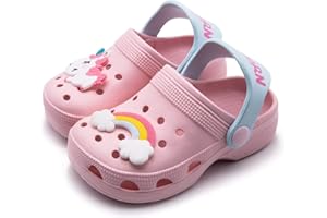 Knemksplanet Toddler Little Kids Clogs Slippers Sandals, Non-Slip Girls Boys Clogs Slide Lightweight Garden Shoes Slip-on Bea