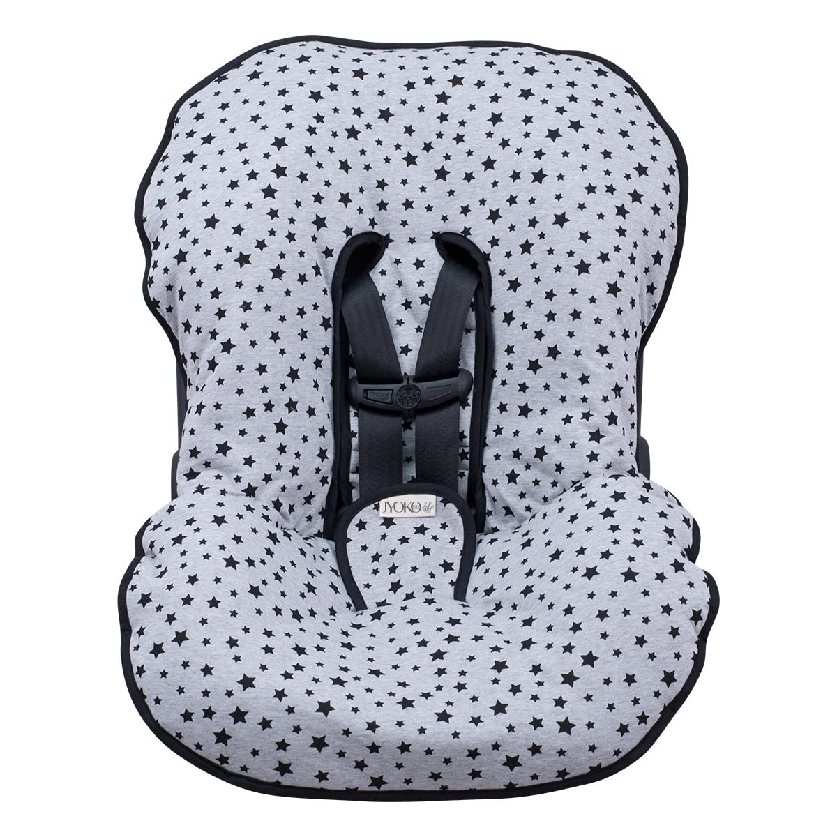 JYOKO KIDS Universal Cover Padded made cotton for Group 0 and Baby's car seats (Black Star)