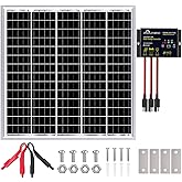 SOLPERK Solar Panel Kit 50W 24V, Intelligent Waterproof 10A PWM Controller, Home Outdoor Solar Battery Charger for RV Car Boat Marine Tractor Camping, 24 Volt Batteries Solar Panel Charger