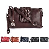 VILENCA HOLLAND Genuine Leather Crossbody Sling Bag for Women - Trendy Casual Office Bag with Adjustable Strap