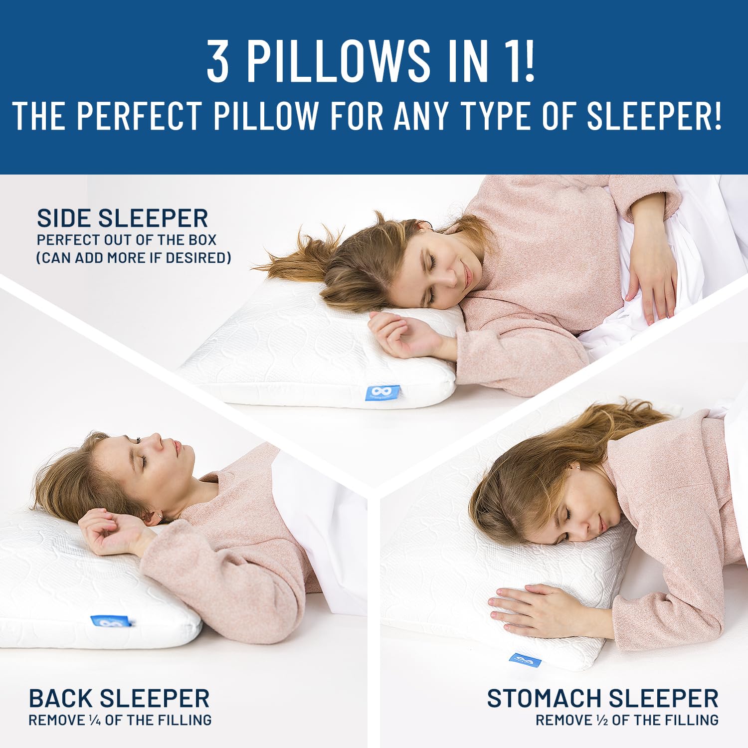 Everlasting Comfort Shredded Memory Foam Pillows with Adjustable Loft - 2X Better Cooling - Japanese Cooling Fiber Pillow Case - Hypoallergenic Pillows for Side Sleepers (King)