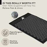 Xn8 Sports Acupressure Mat & Pillow Black Spiked Back Pain Relief Wellness Set view 6