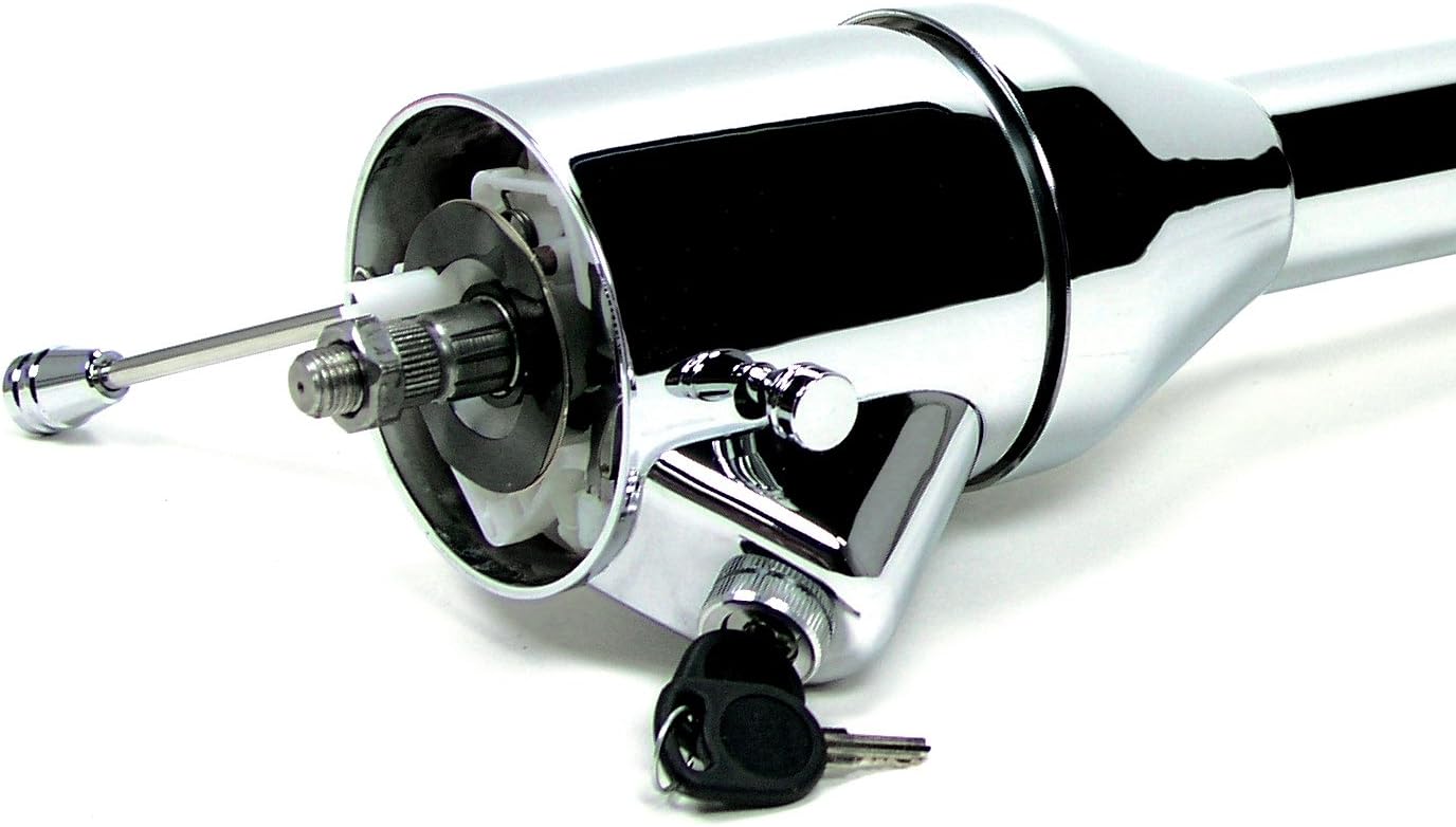 Ididit Steering 1520320020 32" Chrome Tilt Floor Shift Steering Column with Ignition