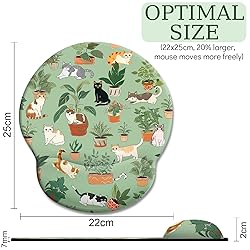 LIMKRIAN Cat Ergonomic Mouse Pad with Wrist