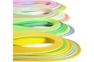 ZOFORTY Quilling Paper, Paper Quilling Strips Set 3600 Strips 15 Colors Quilling Paper for Crafts Paper DIY (Width 3mm Length 54cm)