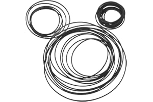 CATIEBYE 30pcs 1mm Square Rubber Cassette Tape Player Belts for Recorder Replacement, Mixed 40-135mm,