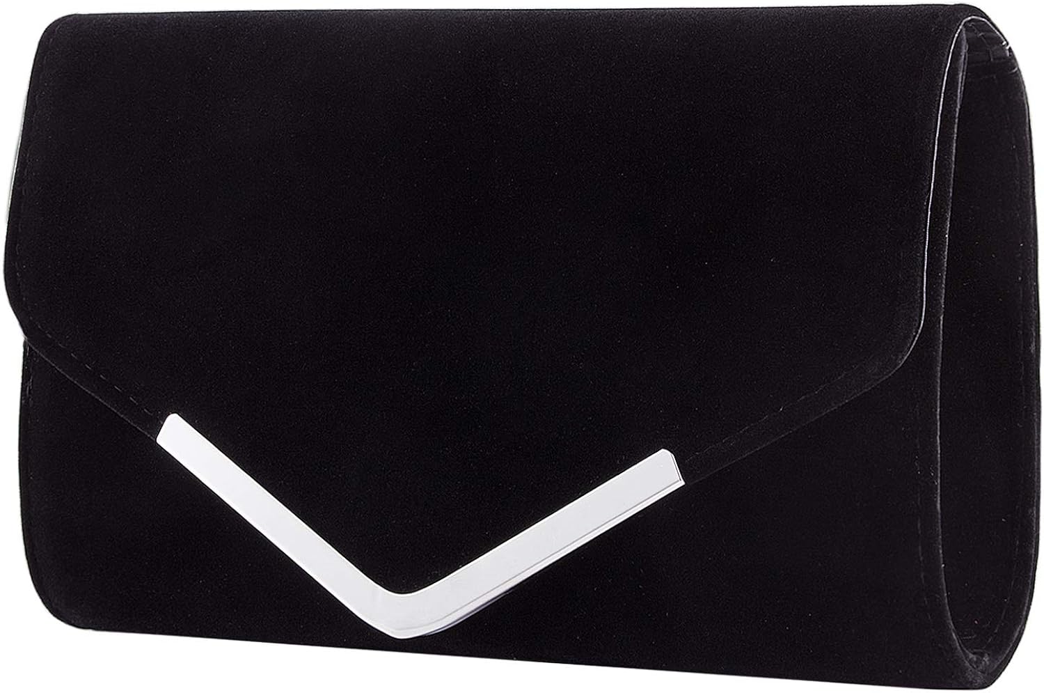 suede envelope clutch