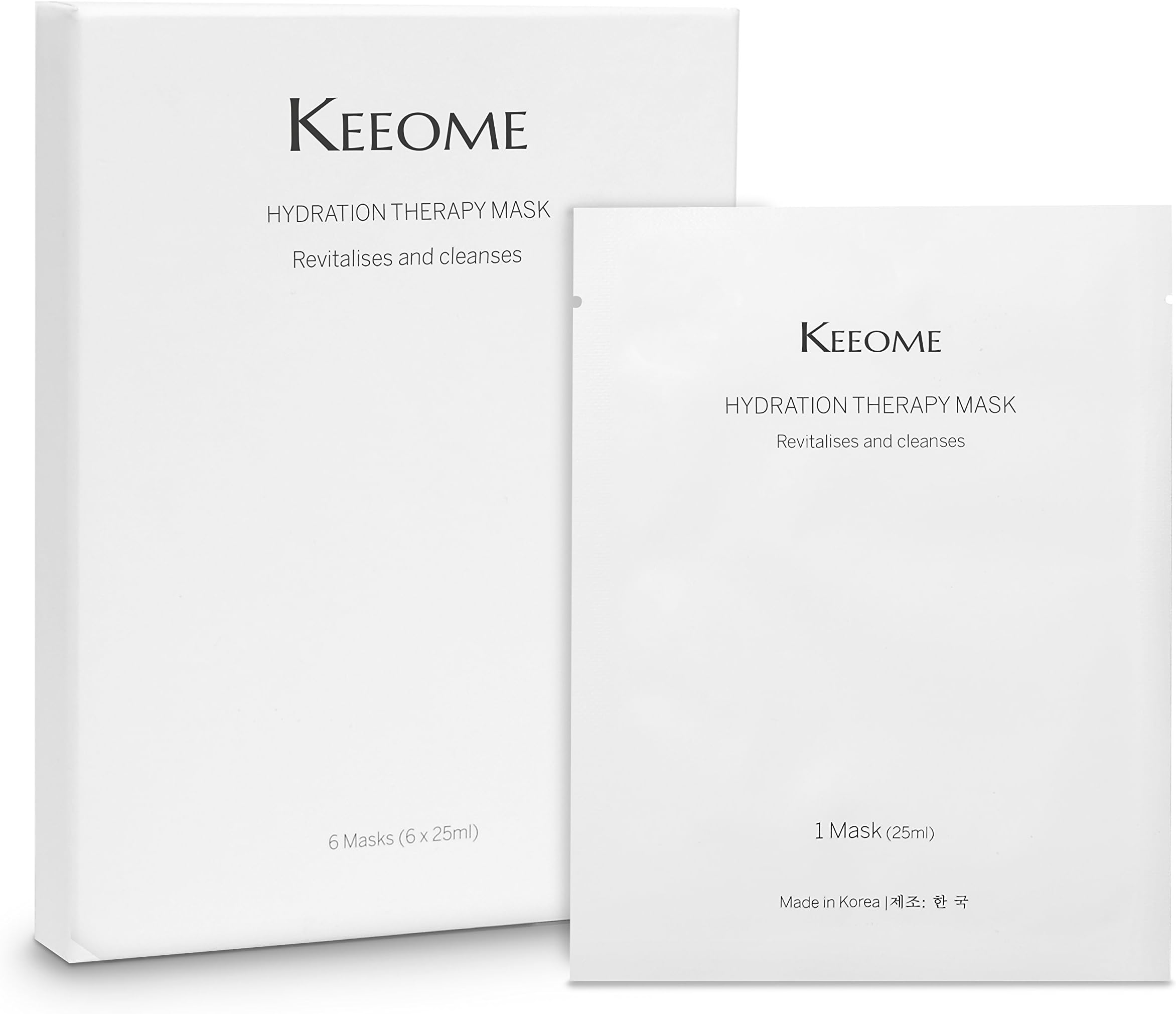 KEEOME Korean Mulberry Face Sheet Mask + Hyaluronic Acid + Vitamin A & E, Anti Ageing with Deep Hydration for Fine Lines, Dry, Oily or Combination Skin | KEEOME Hydration Therapy Mask (Single Mask)