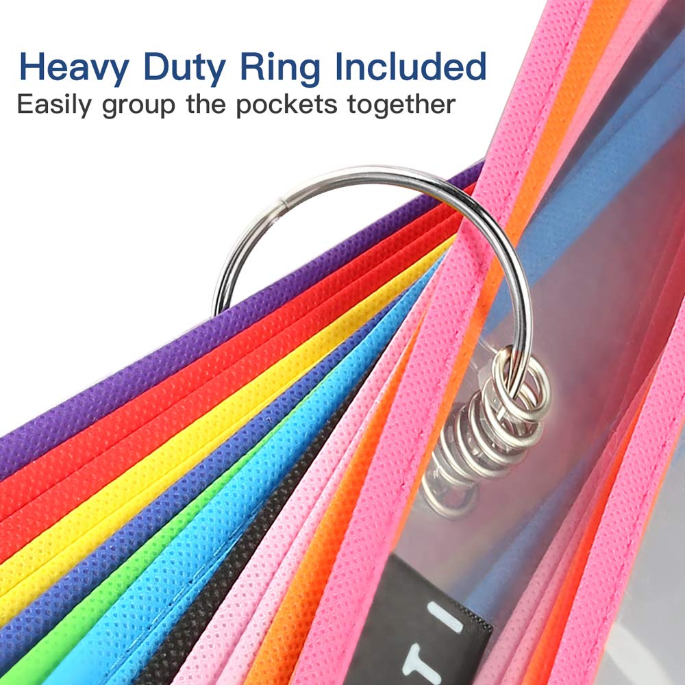 Dry Erase Pockets Reusable Dry Erase Sleeves Oversized 10 x 14 Inches Teacher Supplies for Classroom 20 Dry Erase Pocket Sleeves Assorted Colors + 20 Pens + 4 Dry Erasers WOT I