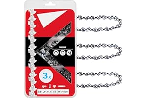 Chainsaw Chain 16 Inch 3/8" LP Pitch .043" Gauge 56 Drive Links Fits M18 Fuel, Ego CS1613, Dewalt DCCS690-49162715, DWO1DT616