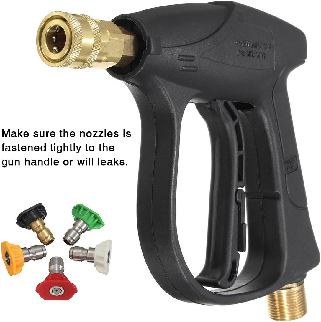 MATCC High Pressure Washer Gun 3000 PSI Car Washer Gun With 5 Nozzles for Car Pressure Power Washers: Automotive