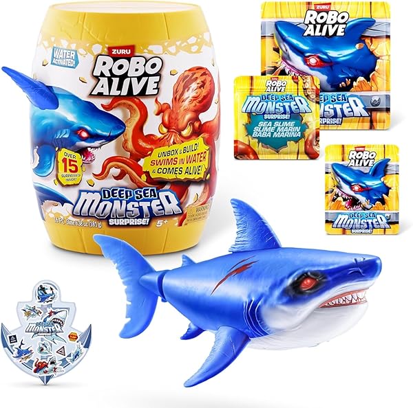 ZURU ROBO ALIVE DEEP SEA MONSTER SURPRISE SHARK FIGURE
