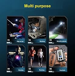 BoomFun Rechargeable Small Keychain Flashlight, 500