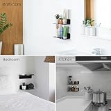 OAPRIRE Acrylic Floating Wall Shelves Set of 2 Black No Drill Cable Clips view 3